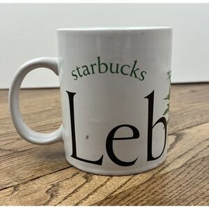 Starbucks 2002 White & Green Lebanon City Collector Series Coffee Mug Cup